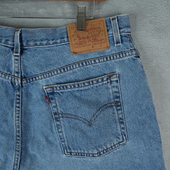 Vintage Levis 977 Jean Shorts Womens 18W 8" Inseam Jorts Y2K Baggy Grunge Mom - Picture 9 of 12